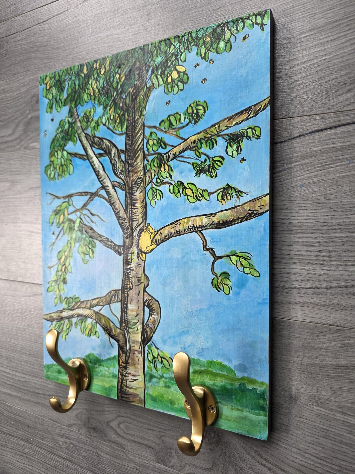 Winnie the Pooh, Hand Painted Double Hookset